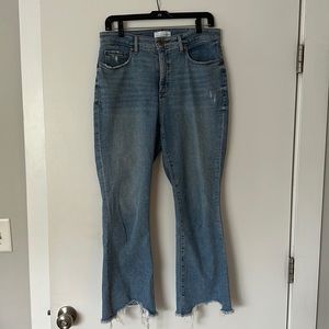 Loft Curvy High Waist Flare Crop size 8